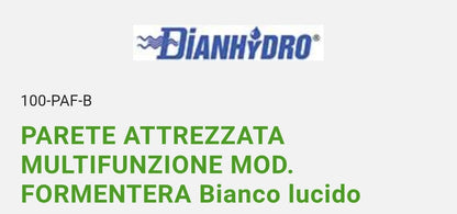 Parete Attrezzata Multifunzione Modello Formentera alluminio bianco