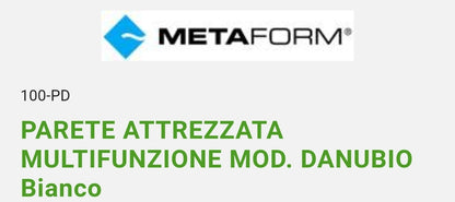 Parete Attrezzata Multifunzione Modello DANUBIO alluminio bianco