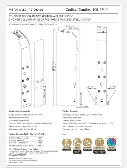 Parete Attrezzata Multifunzione Modello VITTORIA LED