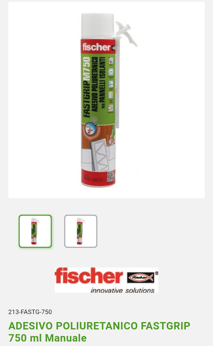 Schiuma Poliuretanica Fastgrip 750Ml Manuale Fischer