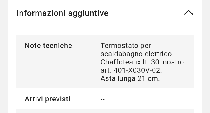 Termostato Elettrico X Scaldabagno Chaffoteaux