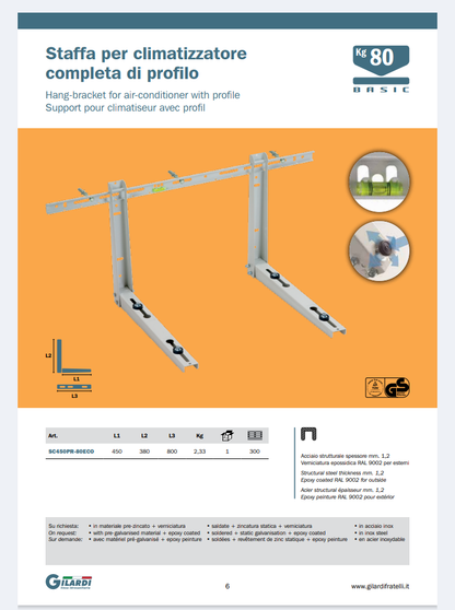 Brackets for MVTE80 Air Conditioner