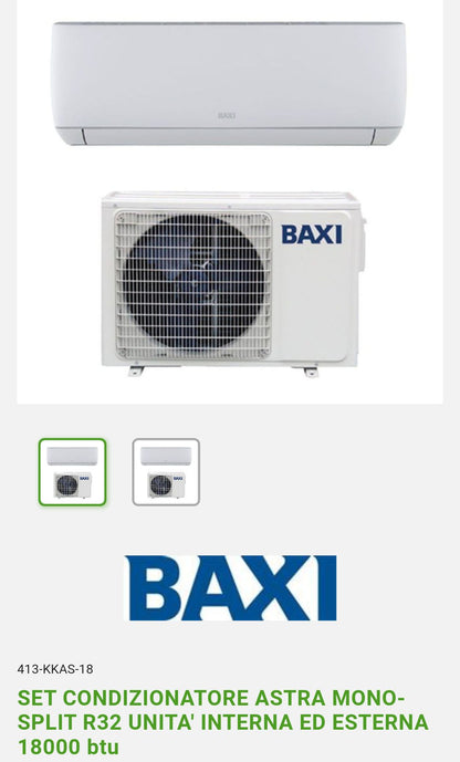 Condizionatore Mod.Astra R32 18000 Btu Baxi