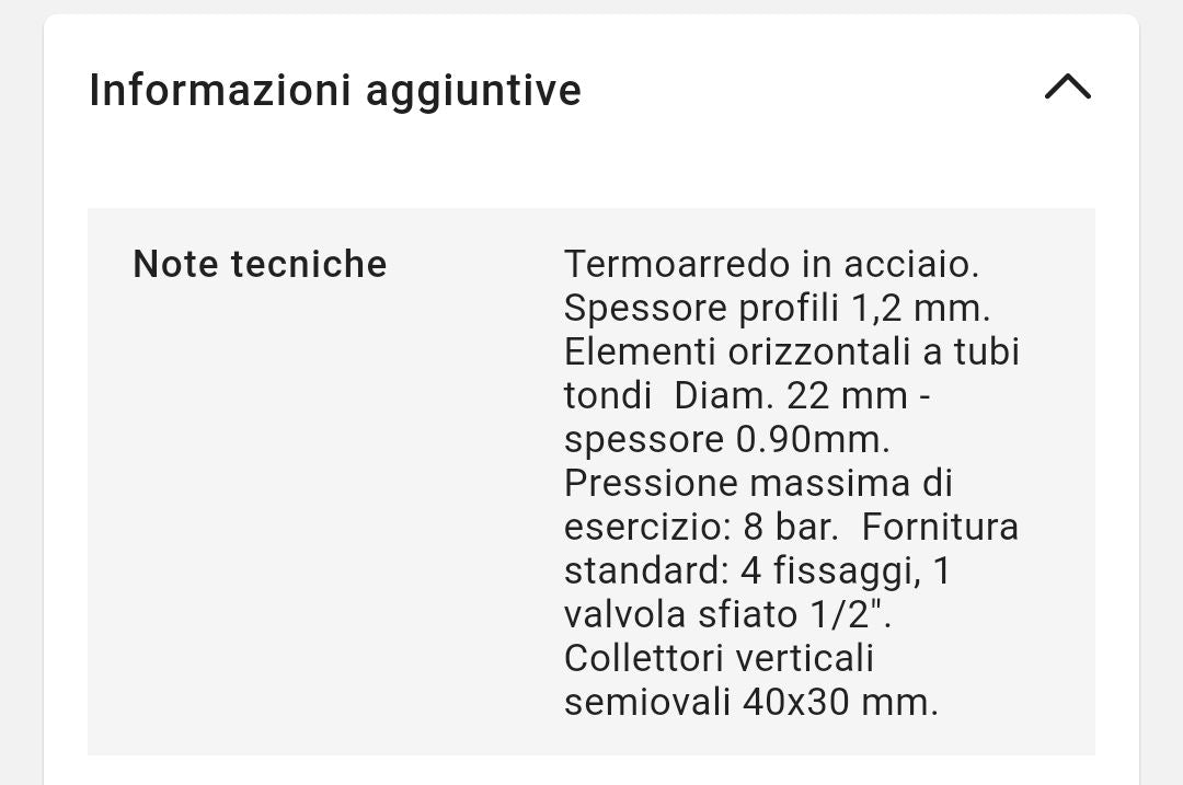 Termoarredo Kalura Cromo Diritto H.1500 Int.500