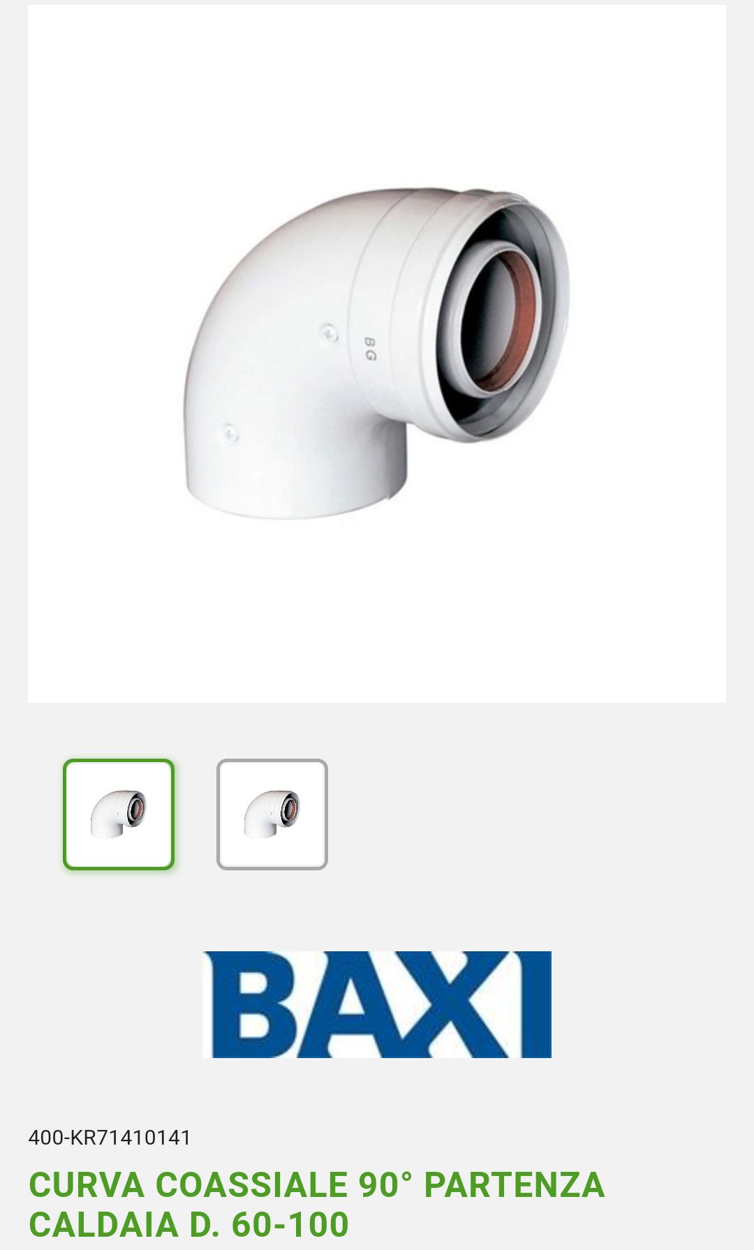 Curva Coassiale 90 D.60-100 Baxi