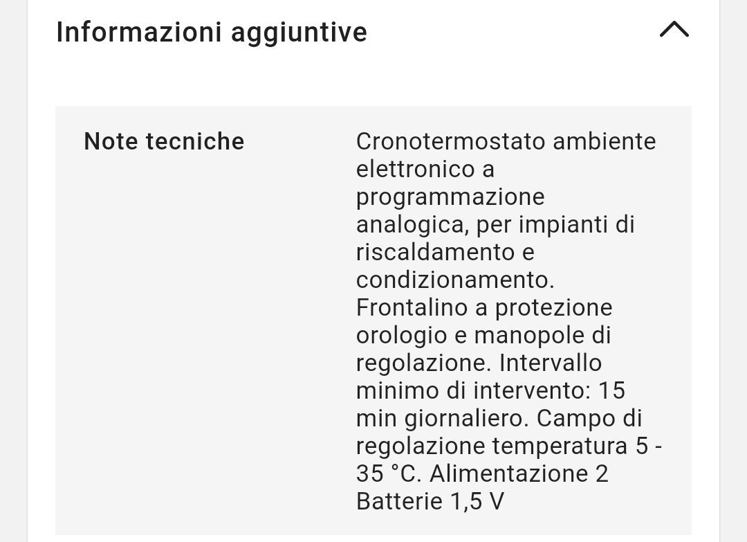 Cronotermostato Battery Electronic Daily Giornaliero Watts