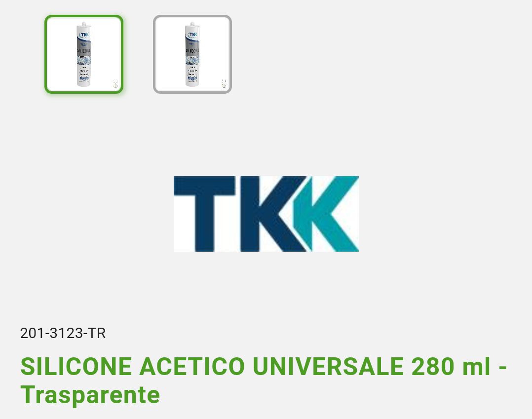 Silicone Acetico Trasparente 280 Ml