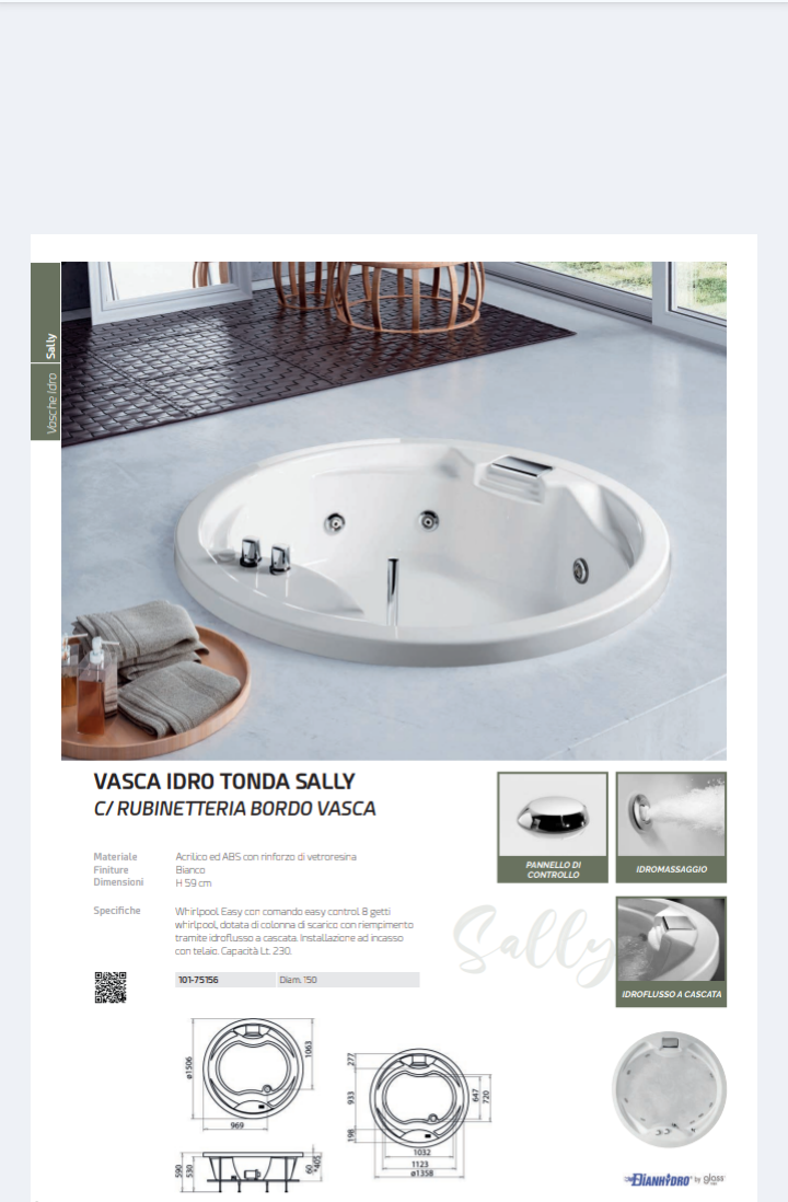 Vasca Idro Tonda Mod.Sally