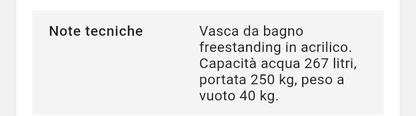 Vasca Freestanding Mod.Beatrice