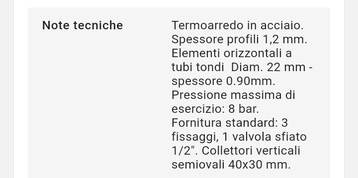 Termoarredo Linea Kalura Cromo Diritto H.1120 Int.450