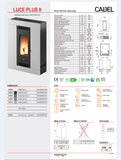 Luce Plus 9 Flexit Metallo Bianco Cadel