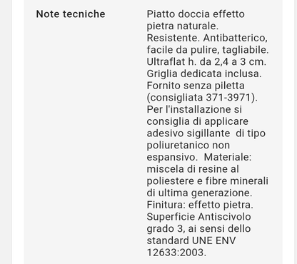 Piatto doccia Linea Emotion 80x160 Mod.Euphoria rettangolare beige 9001