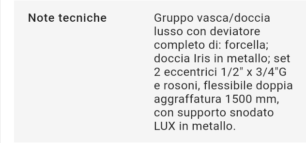 Viola Gruppo Vasca Doccia con Deviatore Cromo