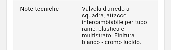 Valvola a Squadra Bianca 1/2" Santangelo