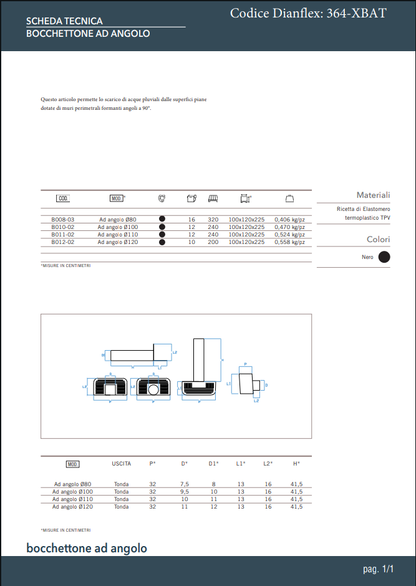 Bocchettone ad Angolo D.80