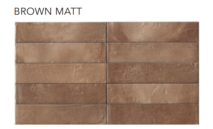 City Brown Matt 6,5x29 Cir Ceramiche