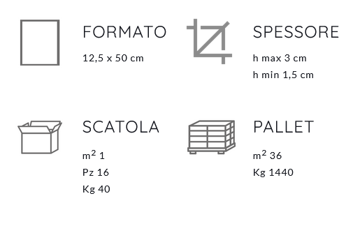 Duble scalanato Bianco 12,5x50 CGM manufatti