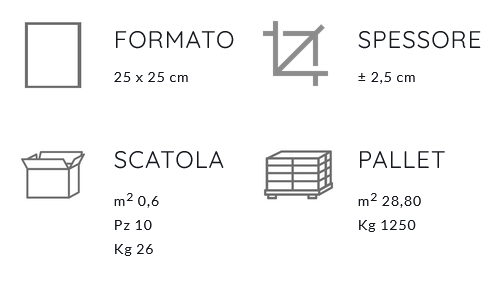 Petalo bianco 25x25 CGM manufatti