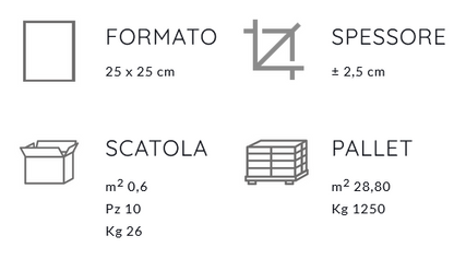 Petalo bianco 25x25 CGM manufatti
