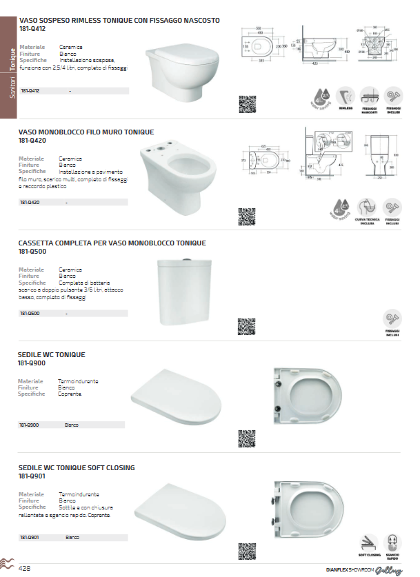 Sedile WC Tonique Rak Soft closing