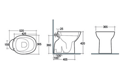 Vaso scarico pavimento Rimless Morning Rak