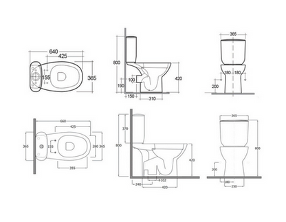 Vaso monoblocco Rimless Morning Rak scarico a muro