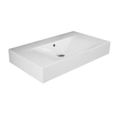 Lavabo sospeso senza foro per rubinetto L.80 cm Des Rak
