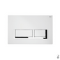 Placca di comando mod. rettangolare Bianco-Cromo per cassetta Rak Ecofix