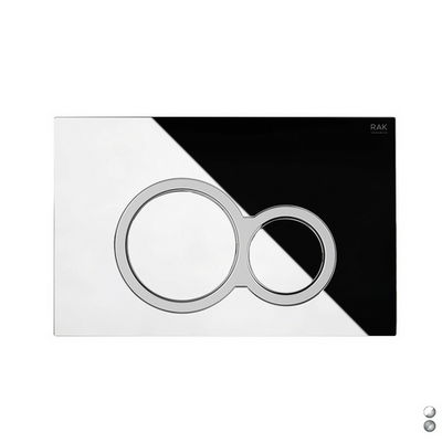 Placca di comando mod. rotonda Cromo-Matt per cassetta Ecofix Rak