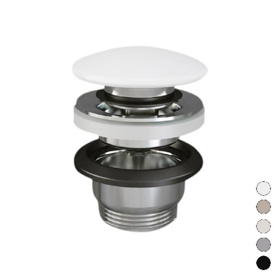 Piletta lavabo click clack senza troppo pieno Tappo cappuccino Opaco Rak Feeling