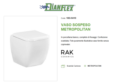 Vaso sospeso Rak Metropolitan