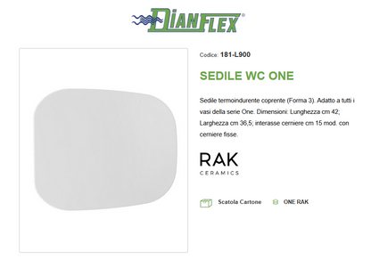 Sedile WC bianco Rak One