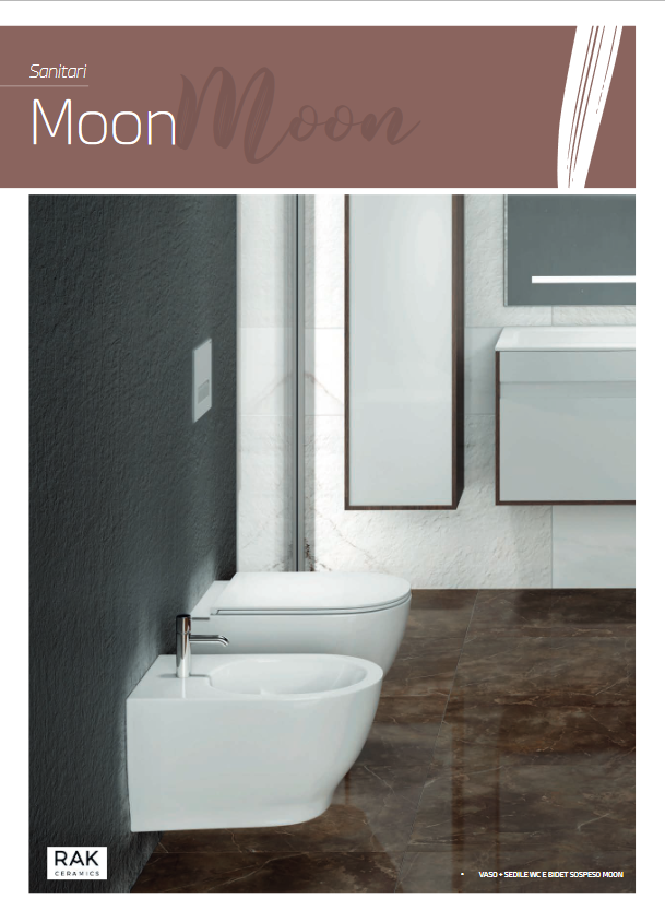 Lavabo monoforo L. 65 cm Rak Moon