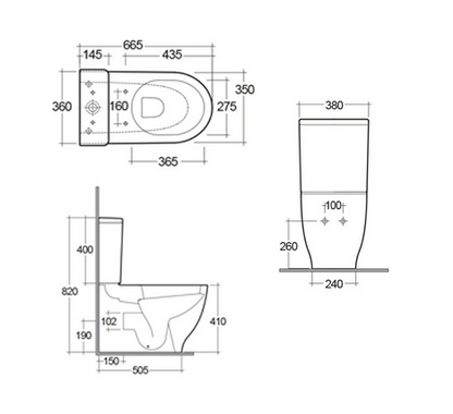 Vaso monoblocco Rak Moon