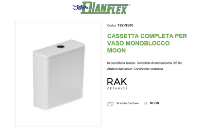 Cassetta completa per monoblocco Rak Moon