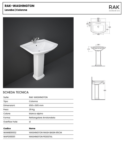 Colonna H 68 cm Rak Washington