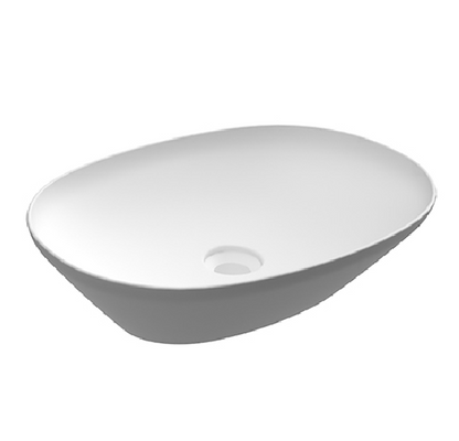 Lavabo da appoggio ovale (senza foro) 50x36 bianco Rak Variant