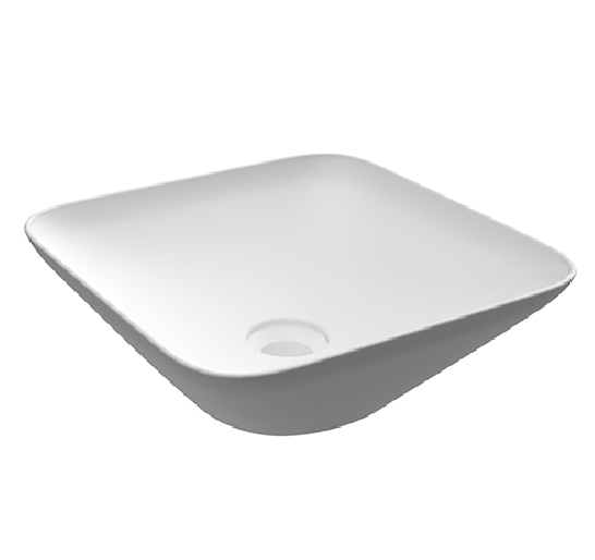 Lavabo da appoggio quadrato (senza foro) 36x36 bianco Rak Variant