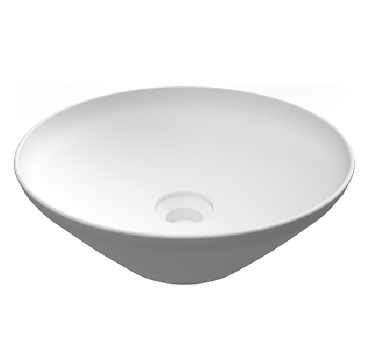 Lavabo da appoggio tondo (senza foro) 36x36 bianco Rak Variant