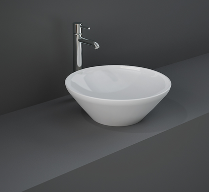 Lavabo da appoggio tondo (senza foro) 36x36 bianco Rak Variant