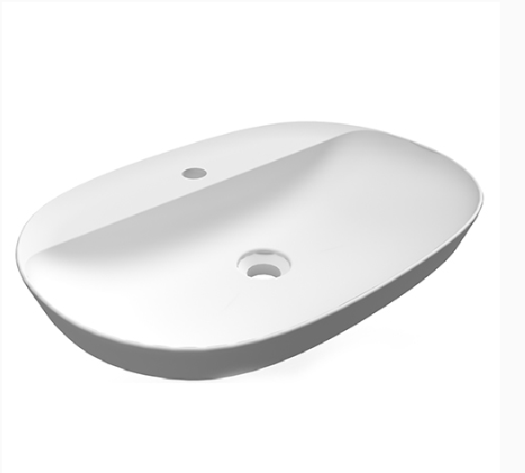 Variant Lavabo ad incasso ovale allungato monoforo 60x42 bianco Rak