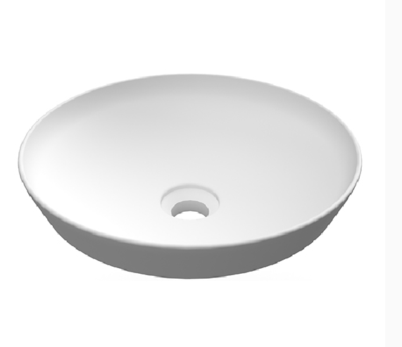 Lavabo ad incasso tondo senza foro 36x36 bianco Rak Variant