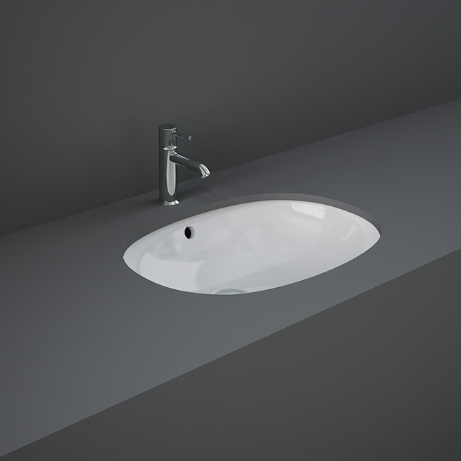 Lavabo sottopiano ovale 55x41 bianco Rak Variant