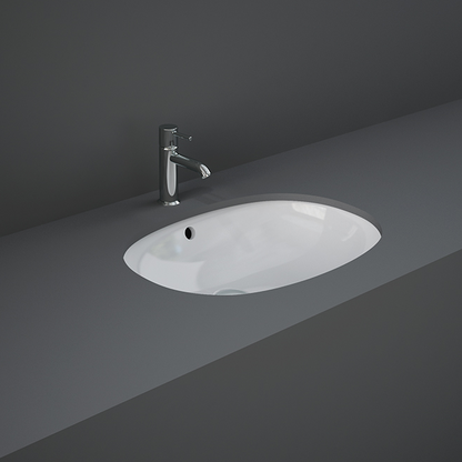 Lavabo sottopiano ovale 55x41 bianco Rak Variant