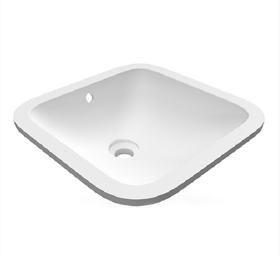 Lavabo sottopiano quadrato 41x41 bianco Rak Variant