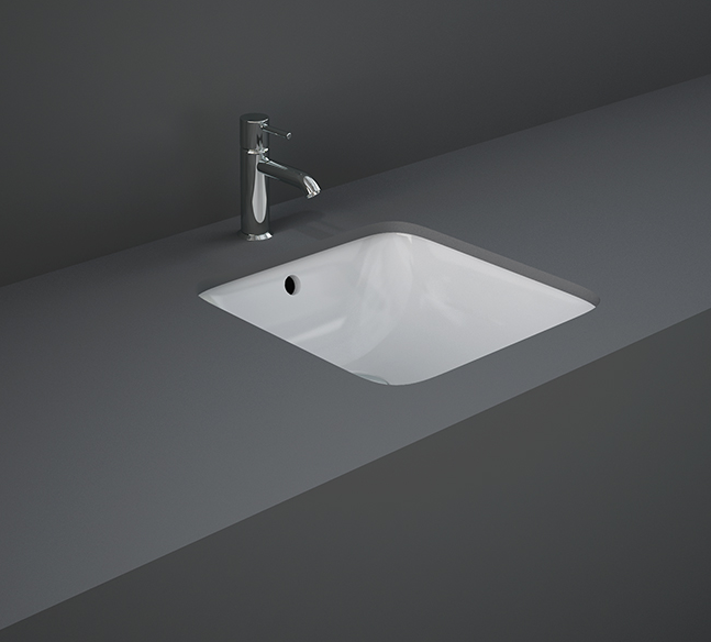 Lavabo sottopiano quadrato 41x41 bianco Rak Variant