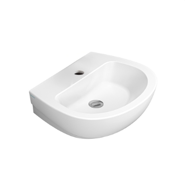 Lavabo da appoggio monoforo L.55 cm Dolomite Demy