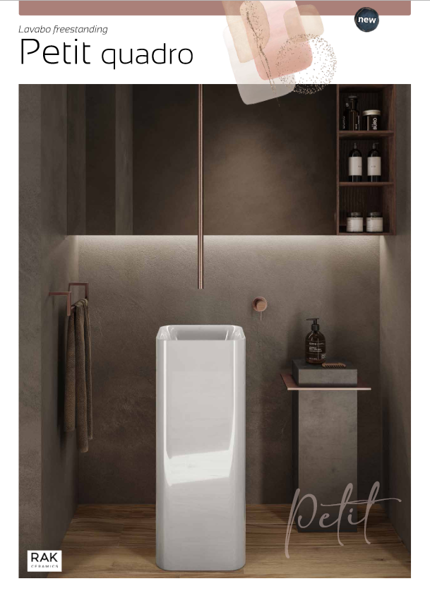 Lavabo freestanding quadrato 36 cm bianco Rak Petit