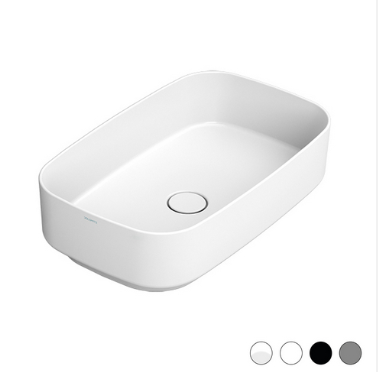 Lavabo da appoggio ovale 62x38 bianco opaco Dolomite Noemi