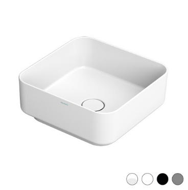 Lavabo da appoggio quadrato 40x40 cm bianco Dolomite Noemi